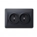 Videx Розетка Videx BINERA 2ая черн (VF-BNSK2-BG)
