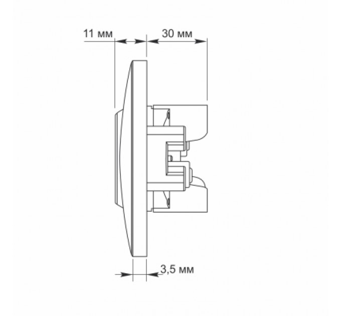 Videx Розетка Videx BINERA 2ая черн (VF-BNSK2-BG)