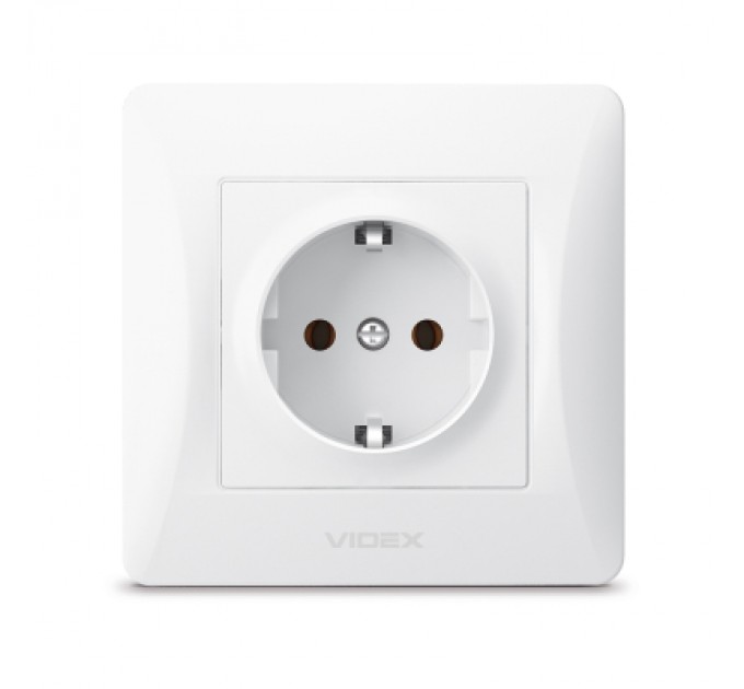 Videx Розетка Videx BINERA 1ая із заземленням (VF-BNSK1G-W)