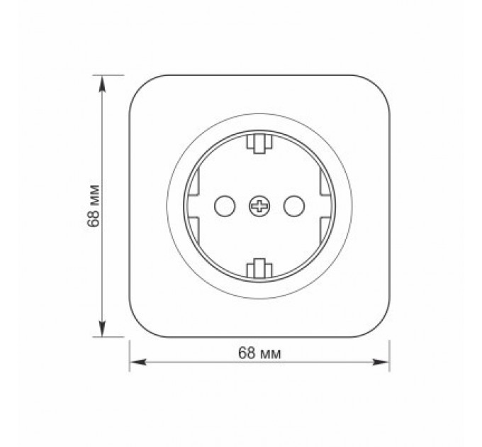 Videx Розетка Videx BINERA IP20 зовнішня 1ая із заземленням біла (VF-BNS21G-W)