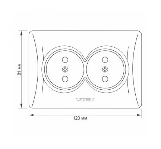 Videx Розетка Videx BINERA 2ая (VF-BNSK2-W)