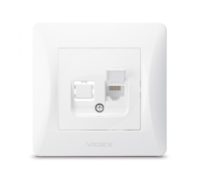 Videx Комп'ютерна розетка Videx BINERA CAT6 (VF-BNSK1PC6-W)