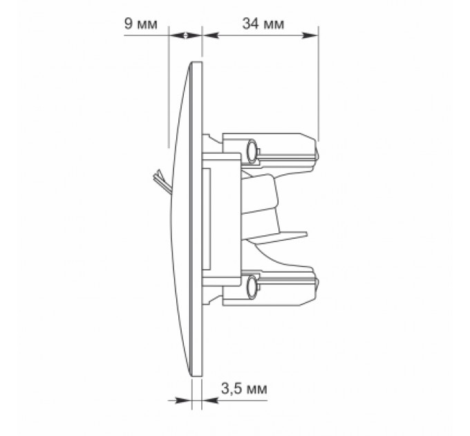 Videx Комп'ютерна розетка Videx BINERA CAT6 (VF-BNSK1PC6-W)