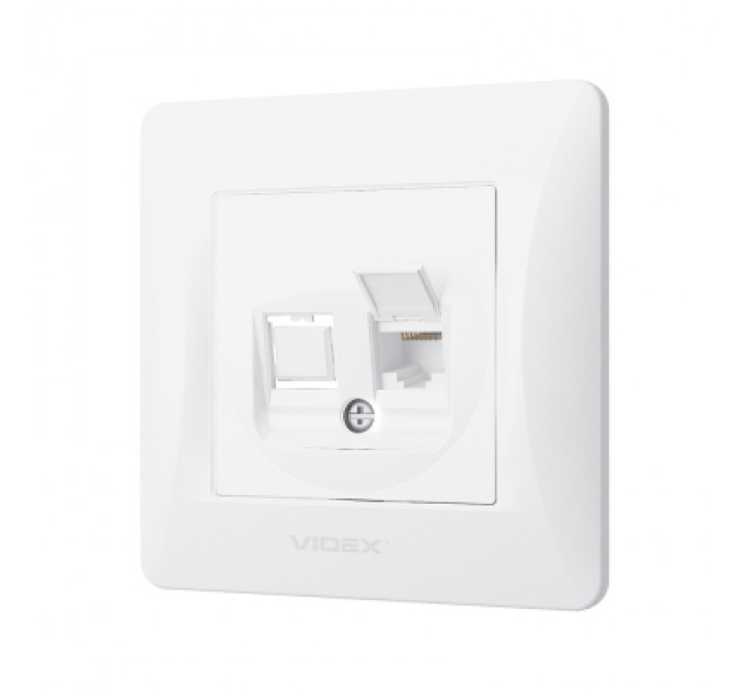 Videx Комп'ютерна розетка Videx BINERA CAT6 (VF-BNSK1PC6-W)