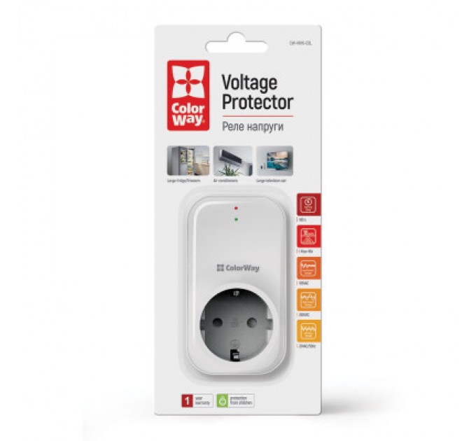 ColorWay Реле напруги ColorWay LED1, white (CW-VR16-03L)