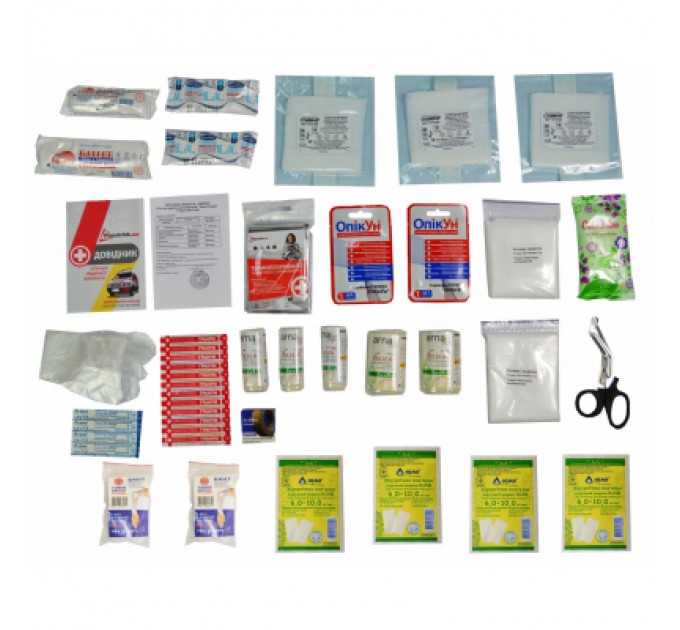 Poputchik Автомобільна аптечка Poputchik "Євростандарт" футляр м'який червоний (02-035-М)