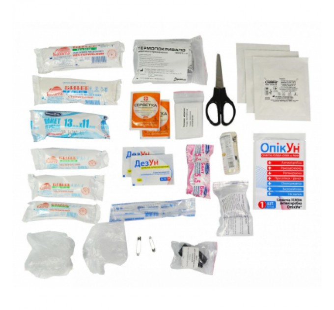 Poputchik Автомобільна аптечка Poputchik -1 (АМА-1) згідно ДСТУ 3961-2000 футляр м'який червоний 19х8 (02-021-М)