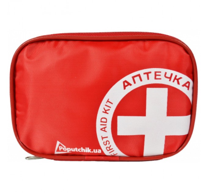 Poputchik Автомобільна аптечка Poputchik згідно ТУ футляр м'який червоний 19х8х14 (02-006-М)