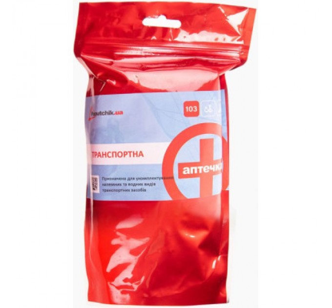 Poputchik Автомобільна аптечка Poputchik згідно ТУ білий Дой-Пак 140х240 (02-001-ДП)