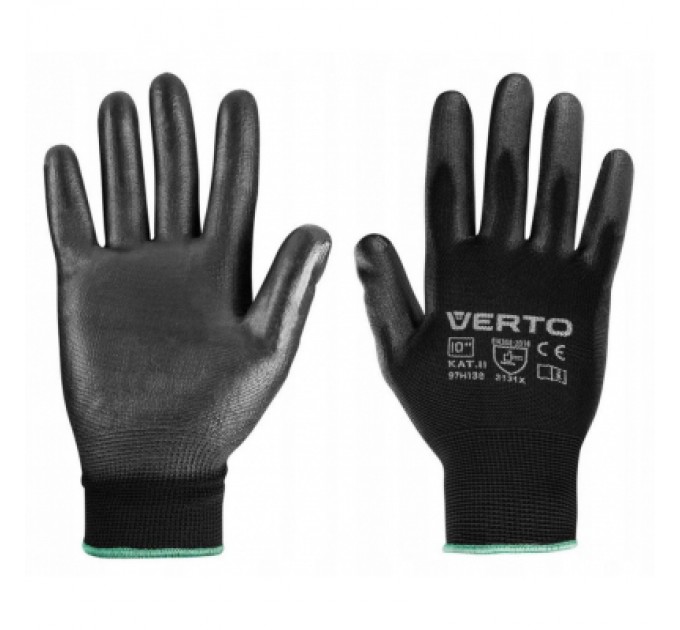 Verto Захисні рукавиці Verto ПУ покриття, р. 10 (97H138)