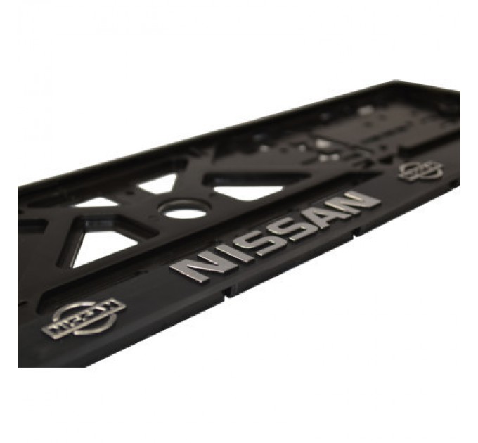 CarLife Рамка номерного знака CarLife пластик з об'ємними літерами NISSAN (2штт) (24-013)