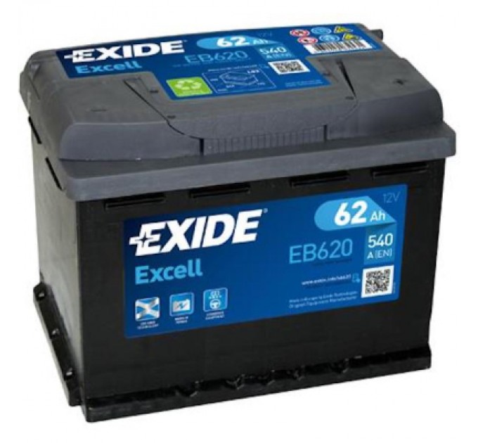 EXIDE Акумулятор автомобільний EXIDE EXCELL 62A (EB620)