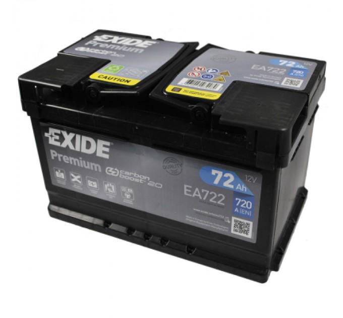 EXIDE Акумулятор автомобільний EXIDE PREMIUM 72A (EA722)