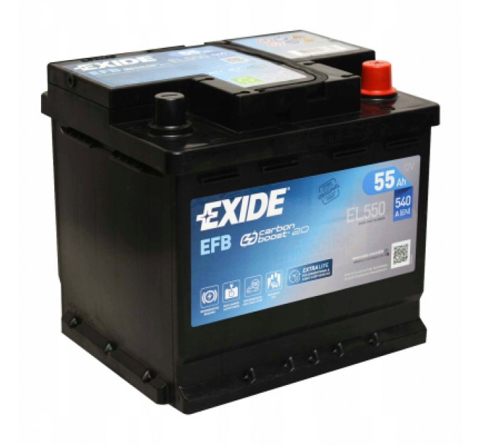 EXIDE Акумулятор автомобільний EXIDE START-STOP EFB 55A (EL550)