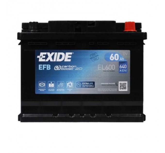 EXIDE Акумулятор автомобільний EXIDE START-STOP EFB 60A (EL600)