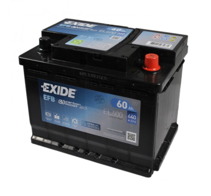 EXIDE Акумулятор автомобільний EXIDE START-STOP EFB 60A (EL600)