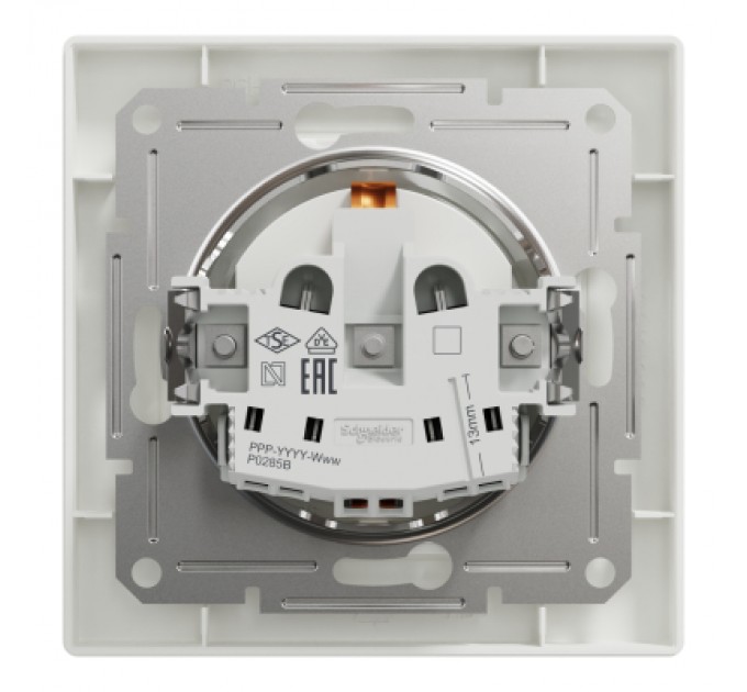Schneider Electric Розетка Schneider Electric ASFORA зі штор. біла (EPH2900221)