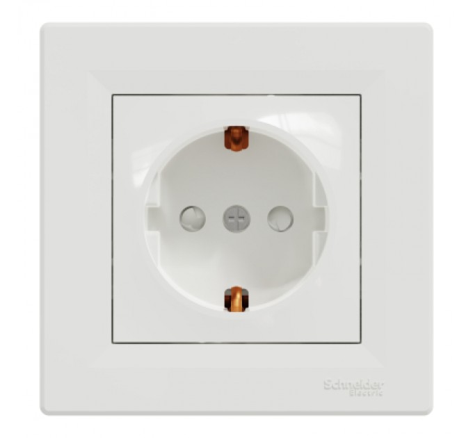 Schneider Electric Розетка Schneider Electric ASFORA зі штор. біла (EPH2900221)