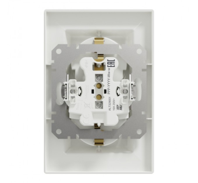 Розетка Schneider Electric ASFORA із заземленням подвійна біла 16А (EPH9900121)