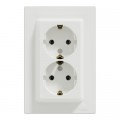 Розетка Schneider Electric ASFORA із заземленням подвійна біла 16А (EPH9900121)
