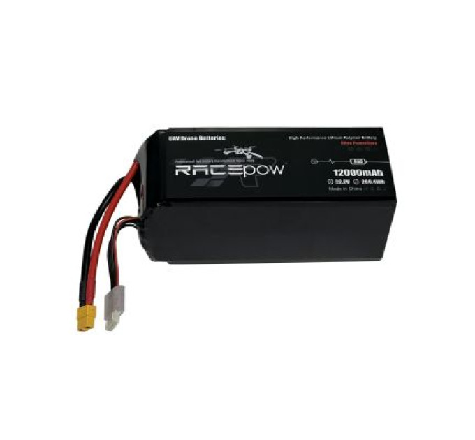 RacePow Акумулятор для дрона RacePow Lipo 6s 12000mAh 60C XT60 (12000mAh-6s-60C)