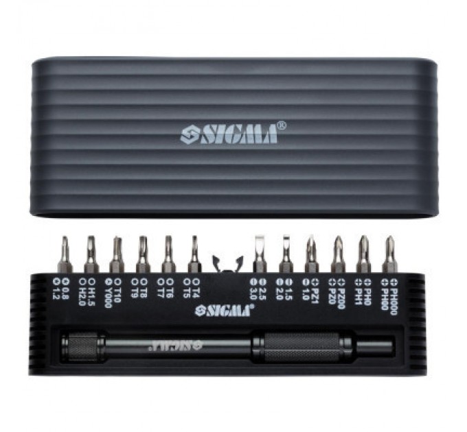 Sigma Набір викруток Sigma з бітами 1/4 "24шт CrV для мобільних телефонів (пласт кейс) (4003251)