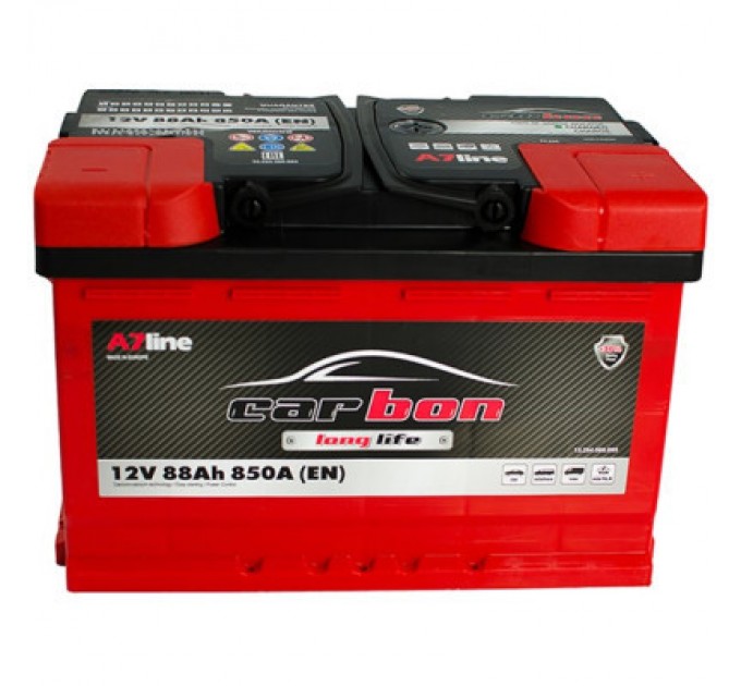 CARBON Акумулятор автомобільний CARBON 88 Ah/12V Euro (CRB88-00)
