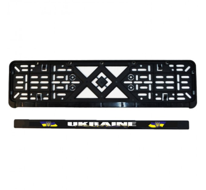 Рамка номерного знака Poputchik "UKRAINE" (24-261-IS)