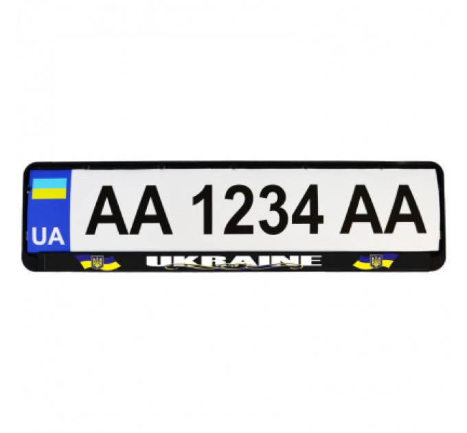 Рамка номерного знака Poputchik "UKRAINE" (24-261-IS)