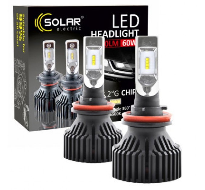 SOLAR Автолампа SOLAR H11 12/24V 6500K 8000Lm 60W ZES Chip (8311)