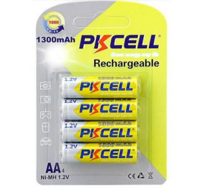 PkCell Акумулятор PkCell AA R6 NiMH 1300mAh * 4 (PC/AA1300-4BR)