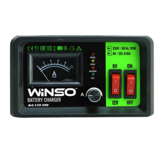WINSO Зарядний пристрій для автомобільного акумулятора WINSO 139300