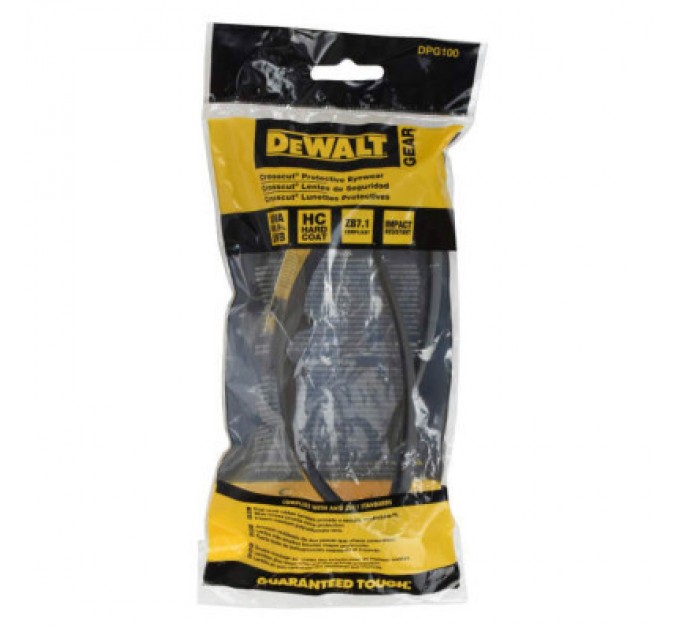 DeWALT Захисні окуляри DeWALT Crosscut, прозорі, полікарбонатні (DPG100-1D)