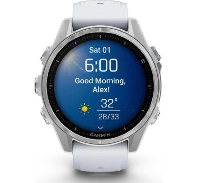 Garmin Смарт-годинник Garmin fenix 8 43mm, AMOLED, Glass, BareSS/Whitestone, WhitestoneBn (010-02903-00)