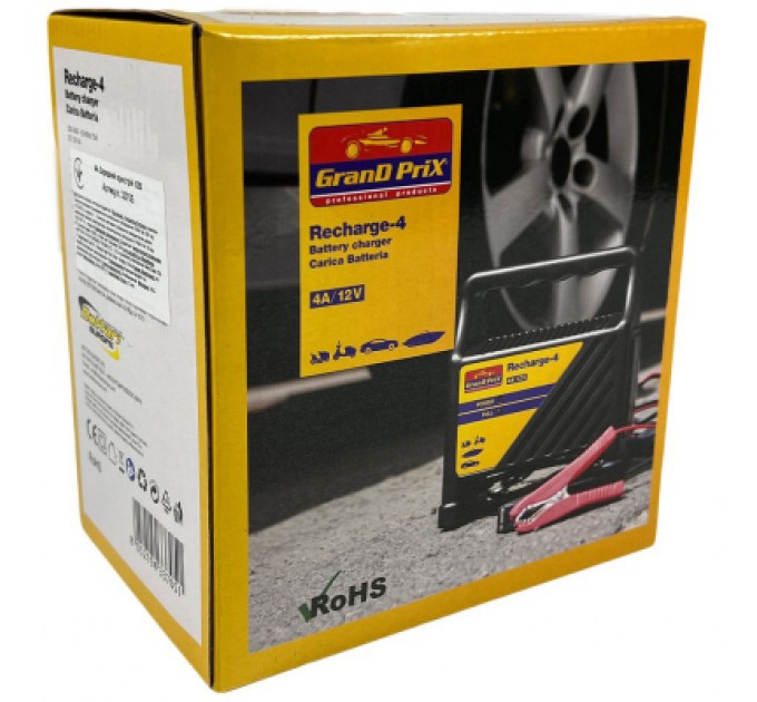 Зарядний пристрій для автомобільного акумулятора GRAND PRIX 4A 12V (33705-IS)