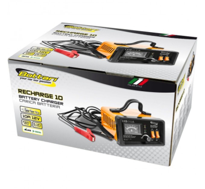 Bottari Зарядний пристрій для автомобільного акумулятора Bottari 0.5-10A 6/12V "2 STEPS" (28110-IS)