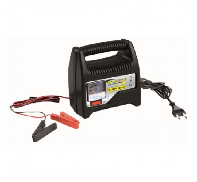 Bottari Зарядний пристрій для автомобільного акумулятора Bottari 8A 6V/12V з амперометром (28108-IS)