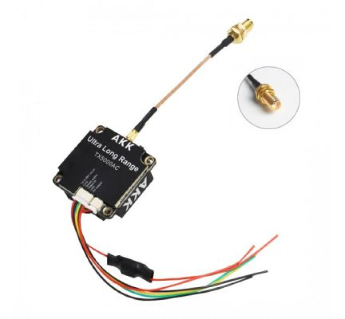 AKK Відеопередавач (VTX) AKK Ultra Long Range 5W 4.9G-6G 96CH (TX5000AC)