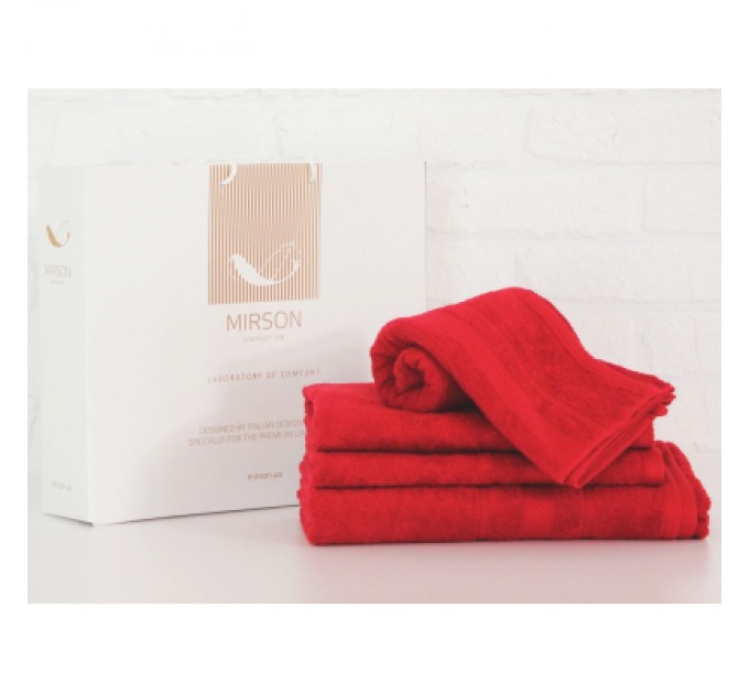 MirSon Рушник MirSon набір банний 5070 Elite SoftNess Bordo 40х70, 50х90, 70х140, (2200003975628)