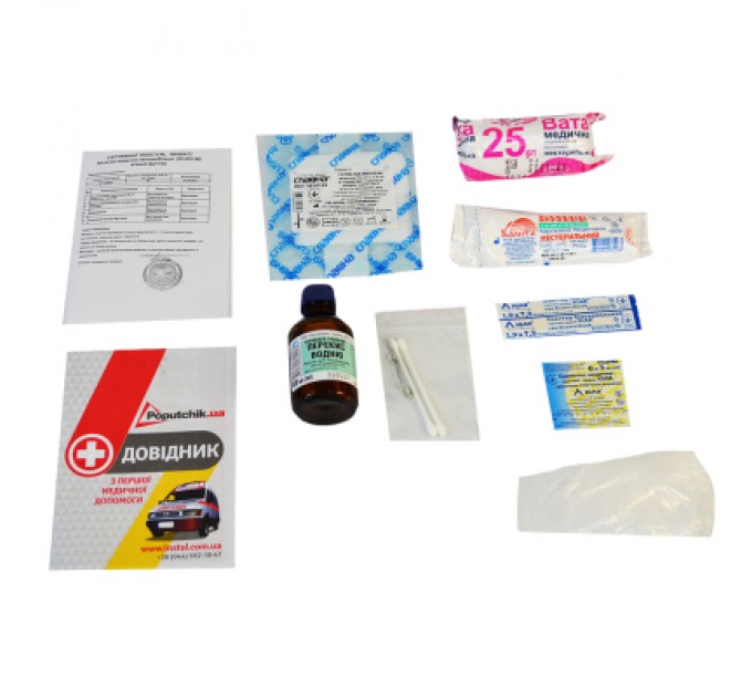Poputchik Автомобільна аптечка Poputchik згідно ТУ м"який футляр (02-001-М)