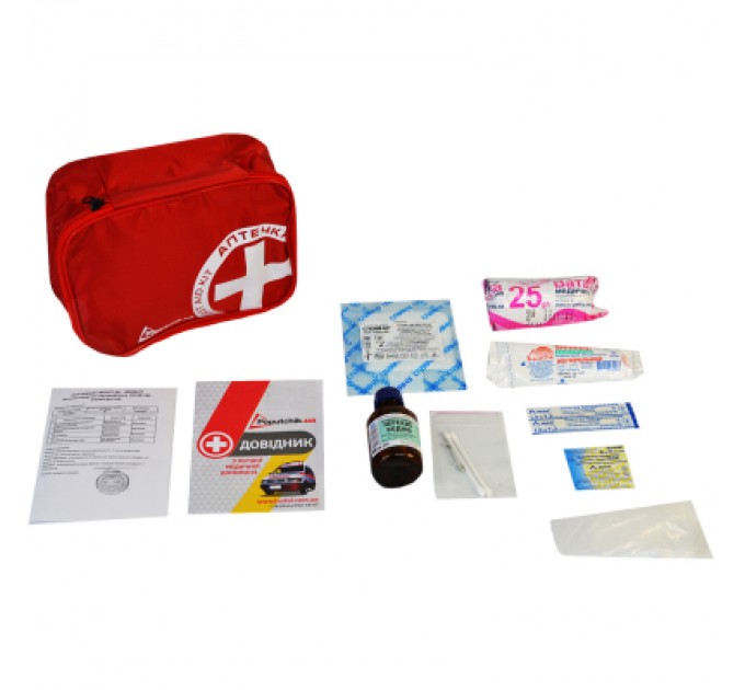 Poputchik Автомобільна аптечка Poputchik згідно ТУ м"який футляр (02-001-М)