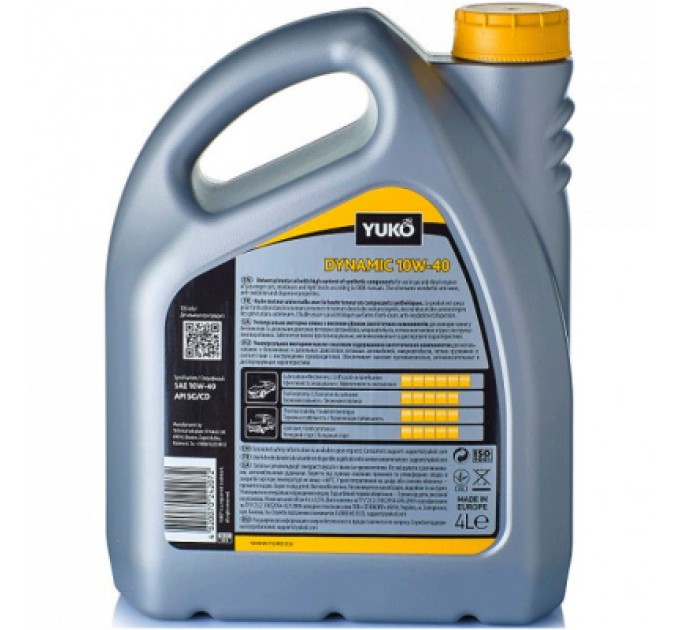 Моторна олива Yuko DYNAMIC 10W-40 4л (4820070242072)
