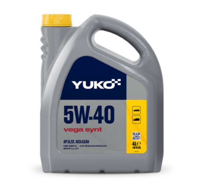 Yuko Моторна олива Yuko VEGA SYNT 5W-40 4л (4823110401453)