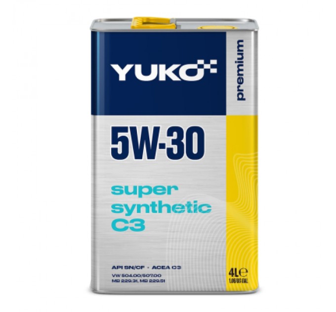 Yuko Моторна олива Yuko SUPER SYNTHETIC C3 5W-30 4л (4820070245660)