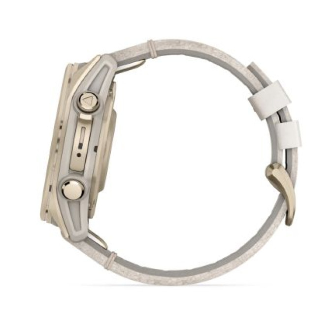 Garmin Смарт-годинник Garmin fenix 8 43mm, AMOLED, Saph, SftGldSS/FogGryLeatherBnd, Excl, GPS (010-02903-40)