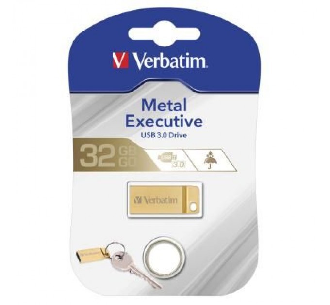 Verbatim USB флеш накопичувач Verbatim 32GB Metal Executive Gold USB 3.0 (99105)