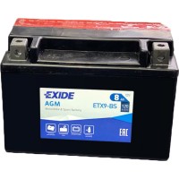 Акумулятор автомобільний EXIDE AGM 8Ah (+/-) (120EN) (ETX9-BS)