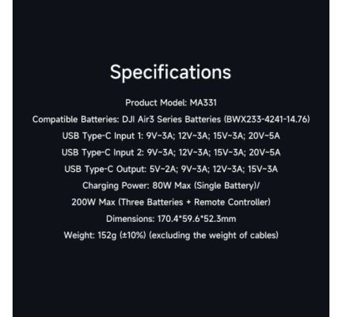 iSDT Зарядний пристрій для дрона iSDT MA331 Air 3 Series Charging Hub (iSDT-MA331)