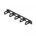 Conteg Кабельний організатор 19" 1U 40х80 скоби RAL9005 Conteg (DP-VP-P5)