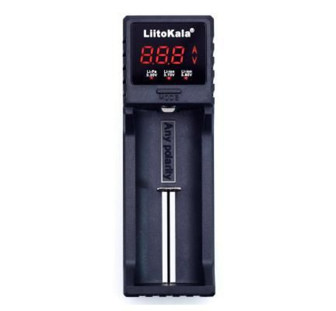 Liitokala Зарядний пристрій для акумуляторів Liitokala 1 Slot, LCD дисплей, Li-ion/Ni-MH/Ni-Cd/AA/ААA/AAAA/С (Lii-S1)